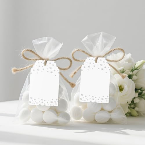 Anwyll Gift Tags with String - 100 Pcs Silver Foil Gift Tags for Presents - Image 6