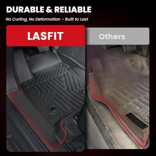 LASFIT Floor Mats for Lexus ES 2025-2019 with Cargo Mat, TPE Black - Image 4