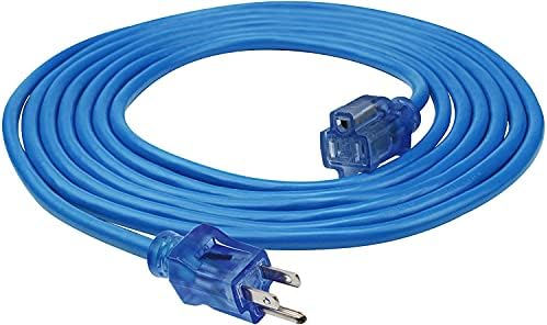 Clear Power 16 Gauge 3Prong Cords (16/3-3 Prong Grounded Plug, Blue, 15 ft) by ClearPower