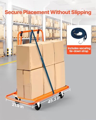 VEVOR Heavy-Duty Panel Dolly, Drywall Cart Features 45.28" x 21.8" Deck & 5" Swivel Wheels, Drywall Sheet Cart, Handling Wall Panel, Sheetrock, Lumber, Ideal for Garage, Home, Warehouse - Image 3