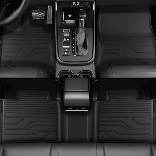 Floor Mats for Toyota Tundra 2022-2026 CrewMax Cab, Custom Fit All-Weather TPE Floor Liners, Front & 2nd Row for Tundra Car Accessories - Image 3