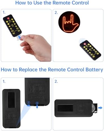 Tomorotec LED Hand Gesture Light, Remote Car Window Signal Display - Image 7