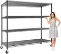 74" H x 59" W x 24" D Storage Shelves with Wheels, 2640 Lbs Capacity by Unknown