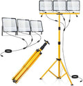 45000 Lumen LED Work Lights with Stand - 3 Head Portable Work Light on Stand - IP65 Waterproof Tripod Work Lights for Outdoor Indoor Job Site Workshop Garage Construction Site Lighting by LightupEveryCorner