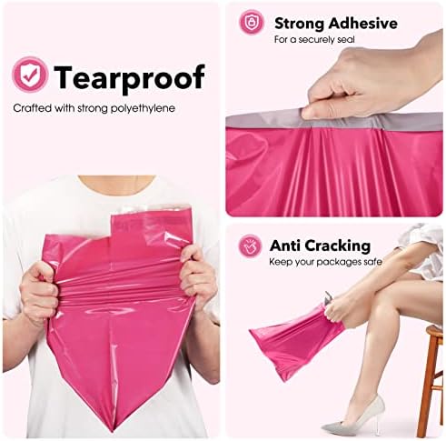 Fuxury Poly Mailers 10X13" 1000 Pack,Shipping Bags For Clothing,Hot Pink - Image 5