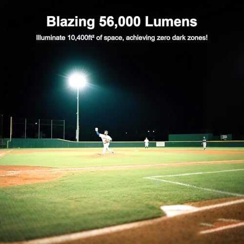Kekeou 400W LED Stadium Lights 56000LM Arena Field Flood Light 6500K - Image 2