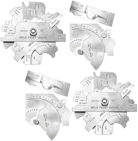 Hicarer 6 Piece Welding Gauge Set Weld Inspection Tools Size Measure Kit by Hicarer