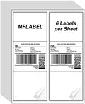 MFLABEL 3.33"x4" FBA Shipping Labels 6-UP - 500 Sheets (3000 Labels!) | Industrial Adhesive for Cardboard/Glass | Laser/Inkjet Certified + Free 48 Fragile Stickers by MFLABEL