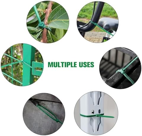 Zip Ties 8 inch, 1000 Pack Green Zip Ties,Green Cable Ties Self-Locking Nylon Cable Ties with 40 lbs Tensile Strength,Wire Ties for indoor and outdoor use. - Image 3