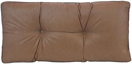 Klear Vu The Gripper Non-Slip Tufted Bench Cushion for Indoor Furniture, Assembled in USA, Entryway Storage, Bay Window, Corner Nook or Piano Seat, 30 Inches, Chenille Dark Brown - Image 3