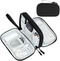 FYY Electronic Organizer, Travel Tech Pouch Bag, Medium, Black Quilted by FYY