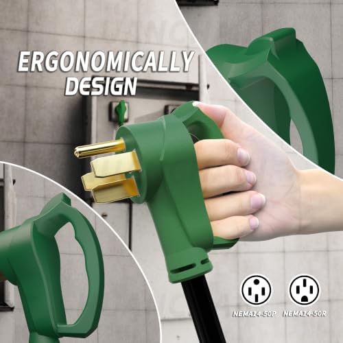 PlugSaf 25 FT 50 Amp RV/EV Extension Cord Outdoor, 125/250V 6250/12500W STW - Image 4