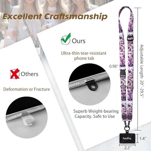 Icycay Phone Lanyard Crossbody Strap Neck Adjustable Teacher Women Cat - Image 5