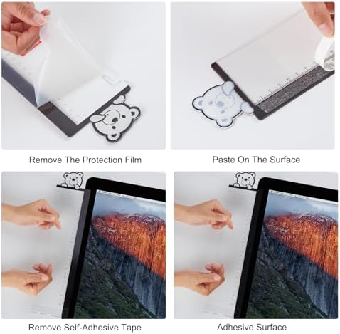 Office Desk Accessories 2pcs Monitor Memo Board Computer Message Board - Computer Side Panel Memo Creative Monitor Side Panel with Phone Holder Suitable for Office Home Desktop (with Grease Pencil) - Image 4