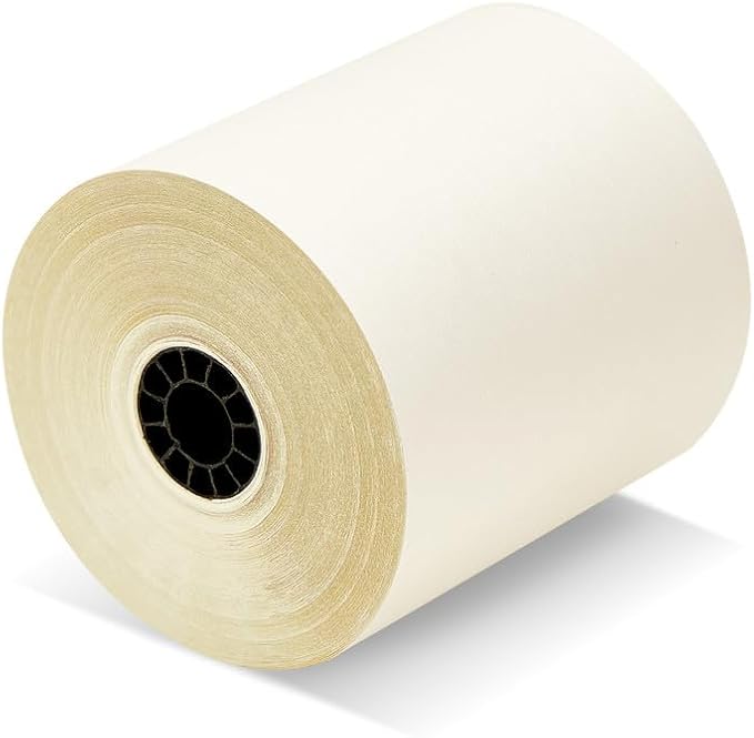 3'' x 95' White/Canary 2 Ply Carbonless Kitchen Printer Paper Cash Register - Image 4
