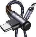 AINOPE USB C Cable 60W 2-Pack 6.6ft Nylon Braided USB C to USB C Cable Type C Charger Fast Charging Right Angle USBC Cable Charger Cord for iPhone 16 Pro Max 15 Plus Samsung S24 S23 iPad Space Gray by AINOPE10yearsforphoneaccessories
