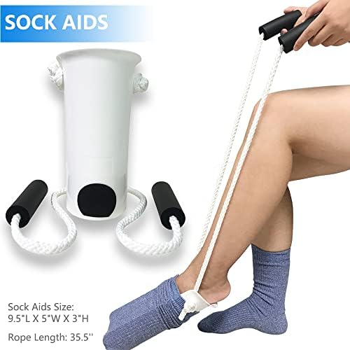 7PC Hip Kit For Seniors Total Hip Replacement Prime, Hip Replacement Kit After Surgery, Hip Replacement Recovery Kit With Grabber,Sock Aid,Leg Lifter,Dressing Stick,Shoehorn,Back Scratcher,Bath Loofah - Image 4