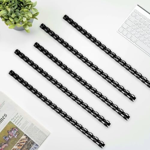 HOUYEE 100 Pack 3/8 Inch Plastic Binding Combs Spines, 19 Rings, Black - Image 6