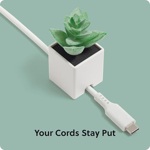 U Brands Adhesive Faux Succulent Cord Organizers, Set of 3, Assorted Colors - Image 4