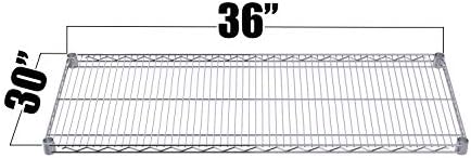 Chrome Wire Shelf |Pack of 2 Shelves| for Storage in Dry Environments | Ideal for Stores, Restaurants, Businesses and Homes (Chrome Wire Shelves, 30''W x 36''L) - Image 2