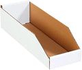 Partners Brand PBINBWZ618 Open Top Bin Boxes, 6" x 18" x 4 1/2", Oyster White (Pack of 50) by Partners+Brand