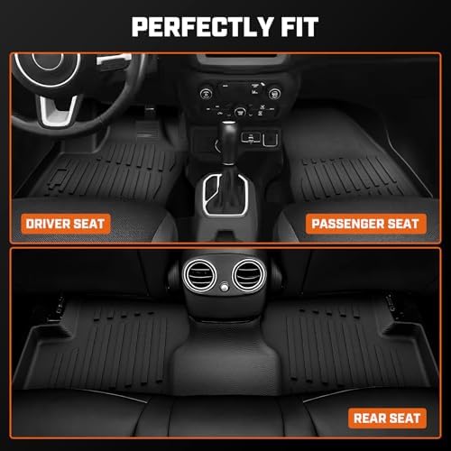 Mixsuper Floor Mat & Cargo Liner for Jeep Renegade 2015-2023(Not for Sport) - Image 4