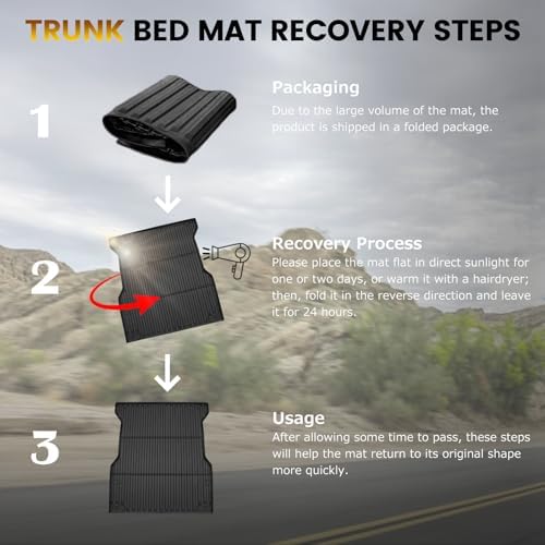 Truck Bed Mat for Toyota Tacoma 5FT 2024 2025 2026, All Weather Bed Liner for Tacoma Accessories, Heavy Duty Bed Mats, Car Accessories - Image 7