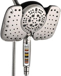 INAVAMZ Rain Shower Head with Filtered Handheld Spray Combo Nickel 2.5 GPM by INAVAMZ