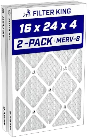 Filter King 16x24x4 Air Filter MERV 8, AC Furnace Filters (2-Pack) by FilterKing