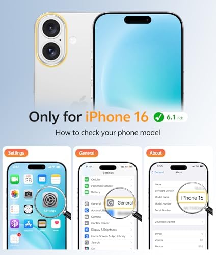 FNTCASE for iPhone 16 Case, Fit for Magsafe, Screen Protector, White - Image 2