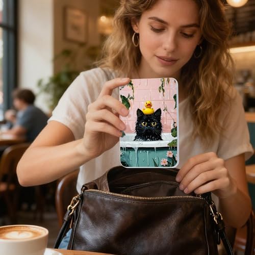 Large Metal Tins Box with Lid, Black Cat Bathroom - Image 7