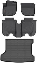GINOWY- Floor Mats Cargo Liner Set for Honda HRV 2016-2022 FWD Models, TPE Rubber All Weather HR-V Car Mats Custom fit Anti-Slip Trunk Cargo Mat Waterproof HRV Mats Accessories Black by GINOWY