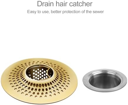 LKEYE Shower Drain Hair Catcher/Bathroom Drain Cover/Bathtub Drain Strainer/Shower Stall Drain Protector(Bronze) - Image 2