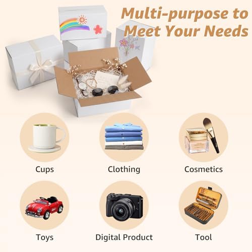 EXYGLO 30 Pack 10x7x5, 11x6x6 Assorted Sizes Shipping Boxes for Small Business, Each Size 15 Pack, White Corrugated Cardboard Small Box for Packaging, Moving, Mailing, and Storing - Image 5