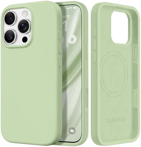 GolbinBox Magnetic for iPhone 16 Pro Max Case, Silicone Cover, Green by GolbinBox