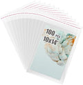 Egofine Self Sealing Cellophane Bags 100 PCS Clear Resealable Sleeves Bags for 10x14 Photo Mats (Bag Size: 10x14 inches) by Egofine