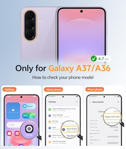 FNTCASE for Galaxy A37/A36 5G Phone Case, Fit for Magsafe, Screen Protector - Image 2