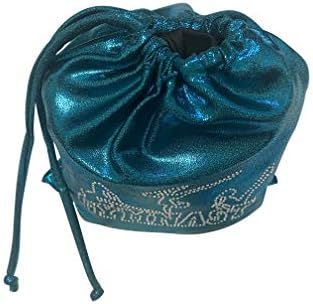 LIL'FOX 8"x10" Drawstring Gymnastics SMALL GRIP BAG 26x20cm - Lightweight Bag for Personal Equipment - Shiny Foil Rhinestones - Image 3