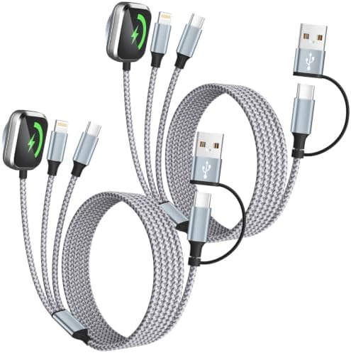 Travel Essentials 3 in 2 Multi Charging Cable for iWatch Charger/IP/USB-C by MPATIBY