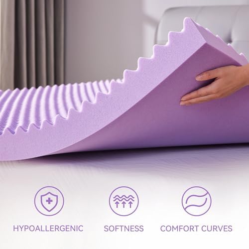 SINWEEK 3.8 Inch Egg Crate Memory Foam Mattress Topper Twin Size, Soft Mattress Pad for Back Pain Relief, Bed Topper, CertiPUR-US Certified - Image 4