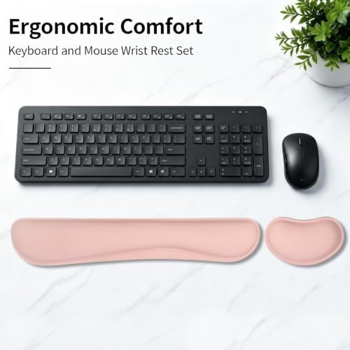 Bloss 2 Pink Wrist Rest for Mouse & Keyboard, Ergonomic Wrist Support - Image 2