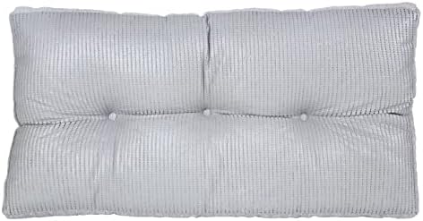 Klear Vu The Gripper Non-Slip Tufted Bench Cushion for Indoor Furniture, Assembled in USA, Entryway Storage, Bay Window, Corner Nook or Piano Seat, 27 Inches, Chenille Gray - Image 3