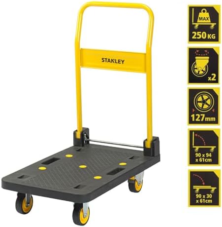 Stanley Platform Truck-250KG, Yellow, SXWTC-PC509 - Image 2