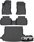 GINOWY- Floor Mats & Cargo Liner for Subaru Forester 2019-2024, TPE All Weather Protection 2024 Forester Car Mats, Non-Slip Trunk Mat Forester, Waterproof Automotive Accessories-Black by GINOWY