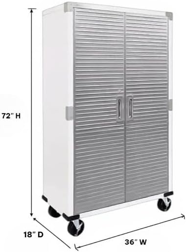 Heavy-Duty Commercial Storage Cabinet (36" W x 18" D x 72" H, White) - Image 2