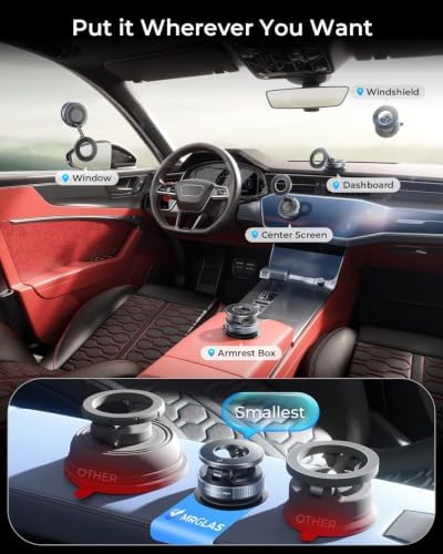 MRGLAS 2026 Upgraded for MagSafe Vacuum Car Phone Mount, 360° Adjustable - Image 2
