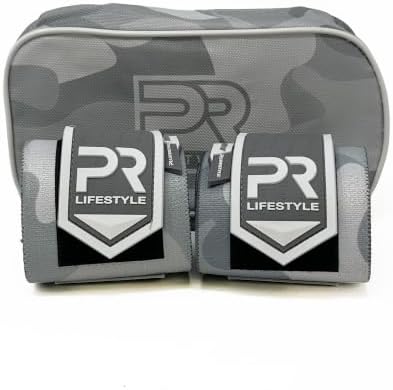 PR Personal Record Heavy Duty Premium Wrist Wraps, More Elasticity, Reinforced Stitching, Extra Wide Strap, Strong Thumb Loop, Larry Wheels Weightlifting Wraps - Image 2