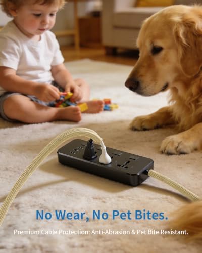 Yecaye 10ft - 1/2 inch Cord Protectors from Pets no Chew, Gold - Image 5