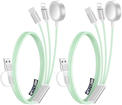 2Pack Travel Essentials for Apple Watch Charger,3-in-2 Multi Charging Cable by Accessoriesforphoneandelectricproducts