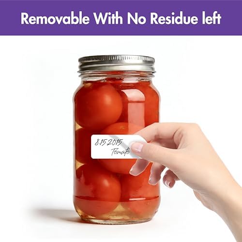 1000 Removable Food Labels, Water/Oil/Tear Resistant Blank Stickers with Perforation Line for Food Containers, Freezer, Fridge, Jars, Pantry, Organization (1” x 2”) - Image 3